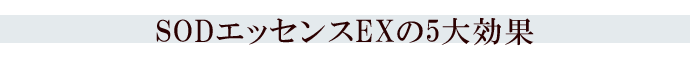 SODエッセンスEXの4大効果