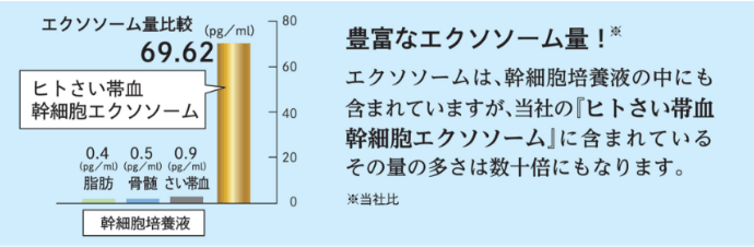 豊富なエクソソーム量